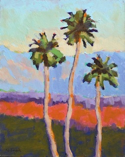 Palm Springs palm trees painting